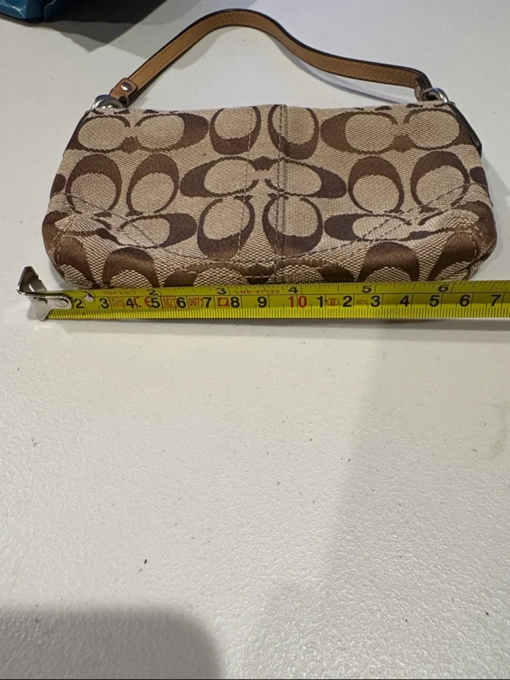 Coach - Vintage Signature Demi Pouch, Wristlet, purse. Brown.  Monogram Canvas